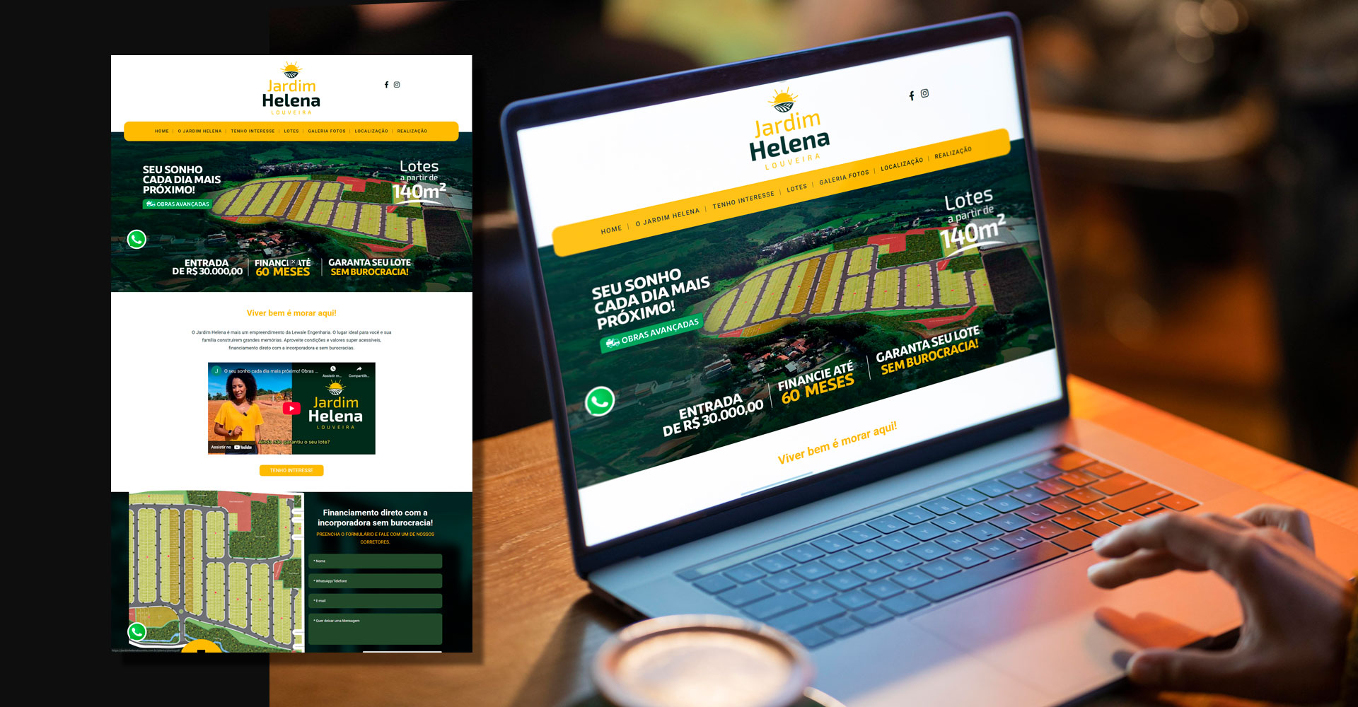 Identidade Visual e criação  Campanha de Lançamento Jardim Helena Louveira